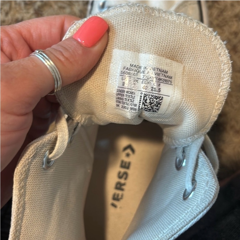 Converse High-Top Sneakers in Off-White
